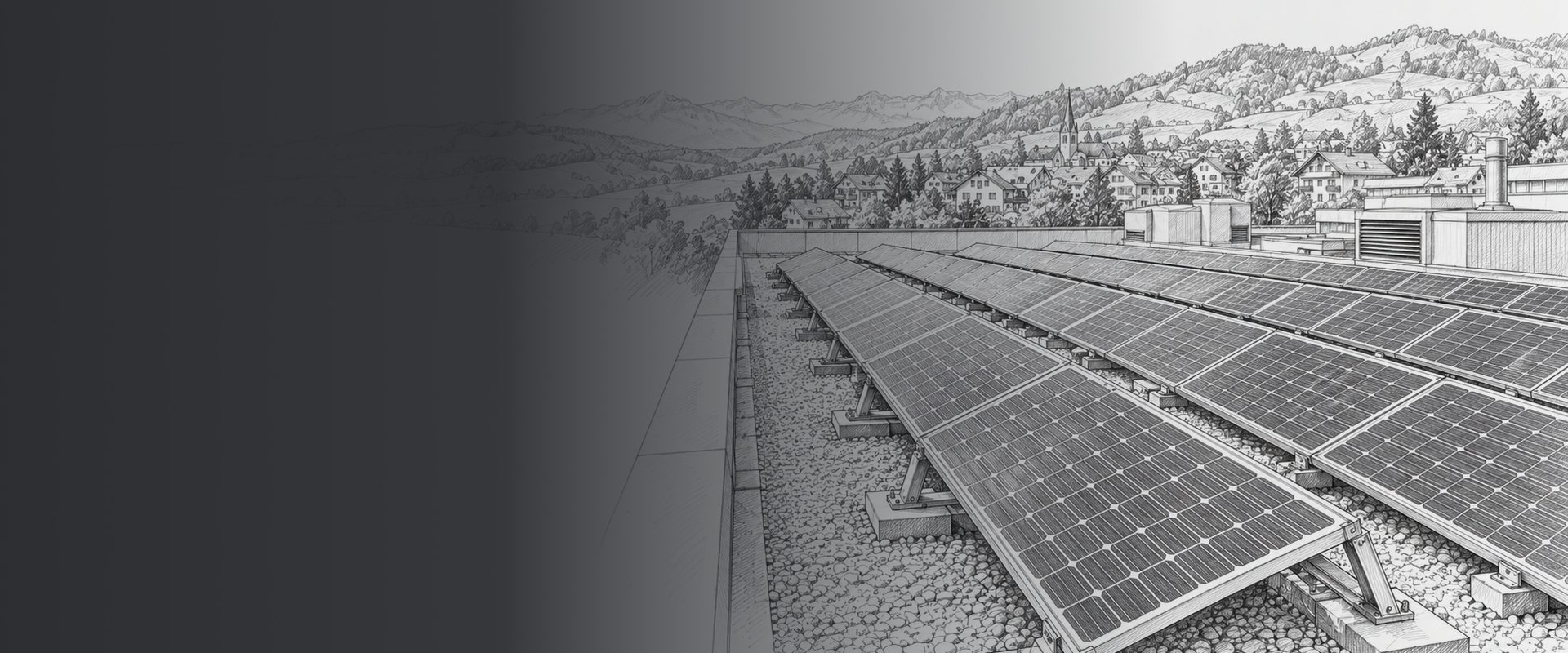 Photovoltaikanlage auf einem Hausdach