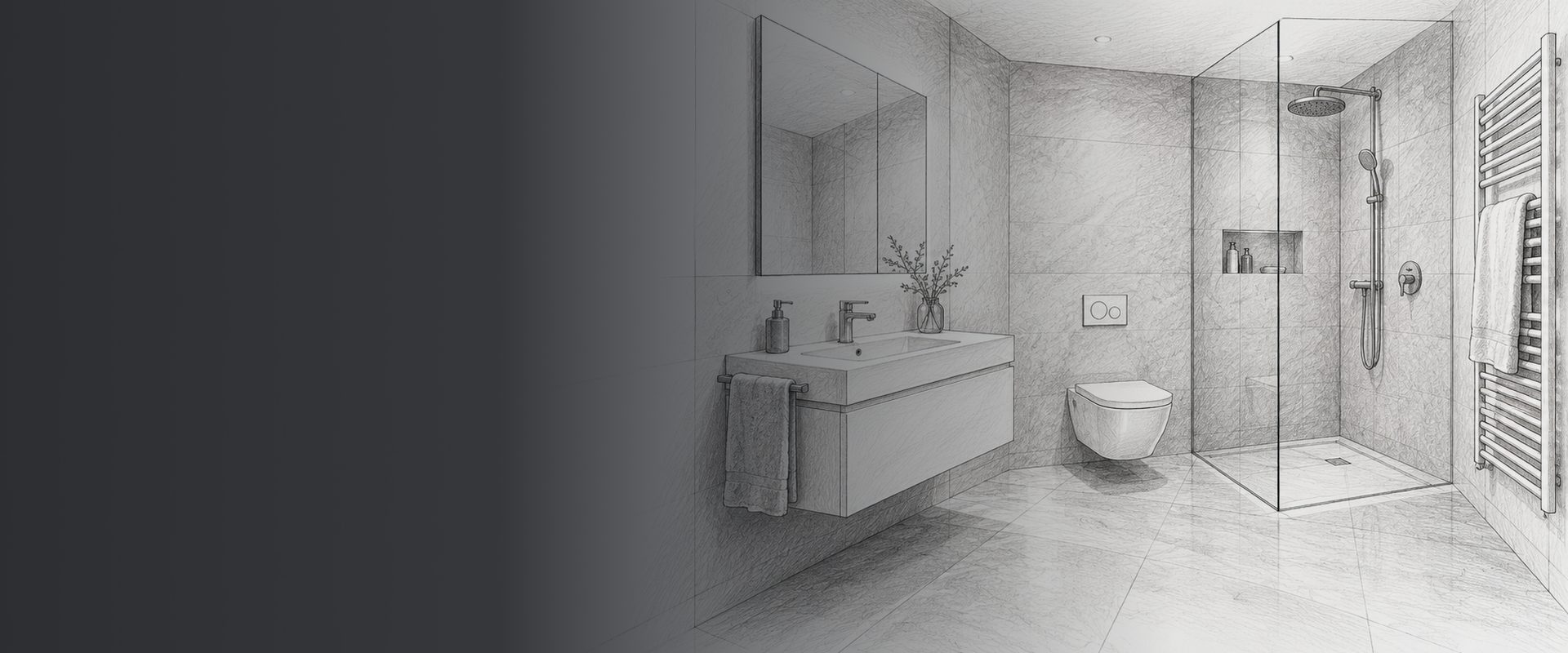 Modernes Badezimmer mit Dusche